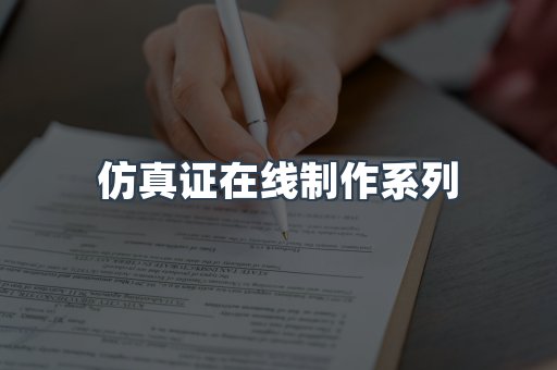 仿真证在线制作